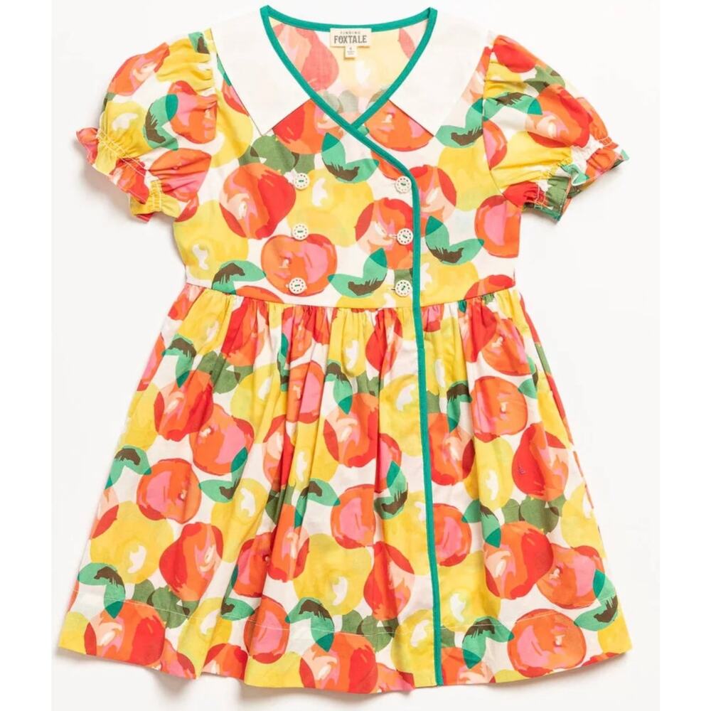 NWT Finding Foxtale Apple Pie Dress Watercolor Apple Print Size 6 - Picture 6 of 6